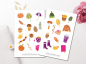 Preview: Herbst Sticker Set